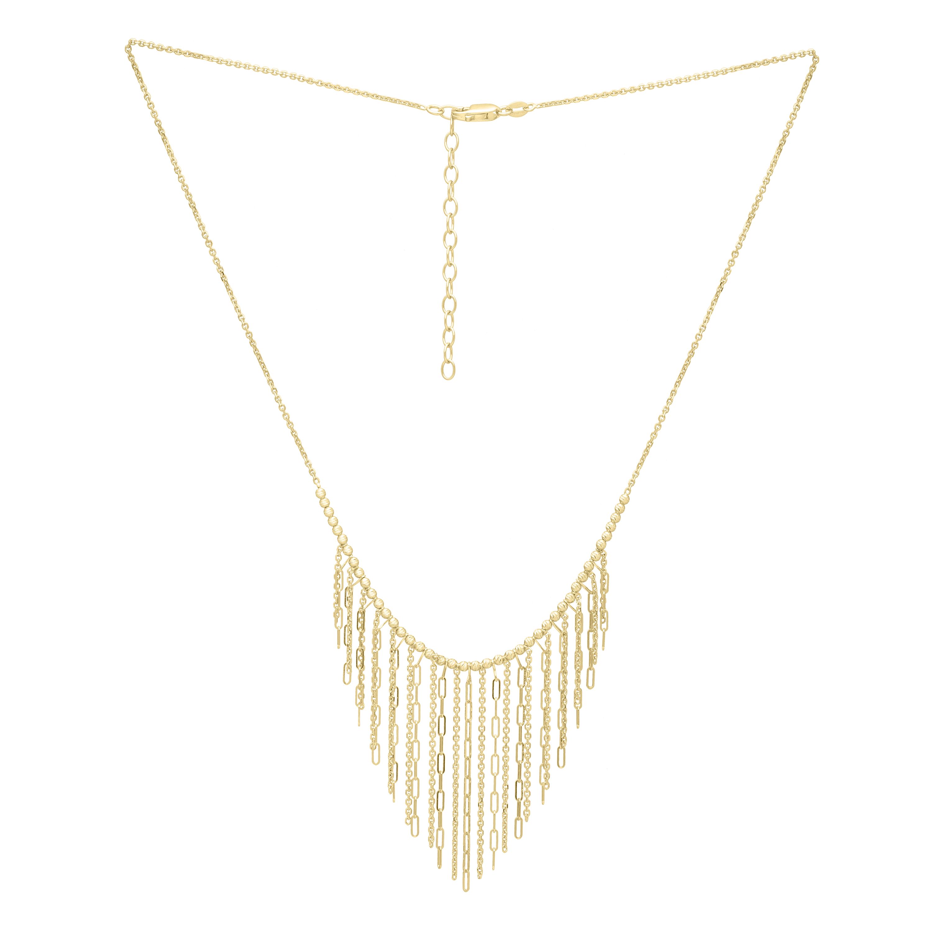 c17007-18 14K Fringe Necklace | Royal Chain Group