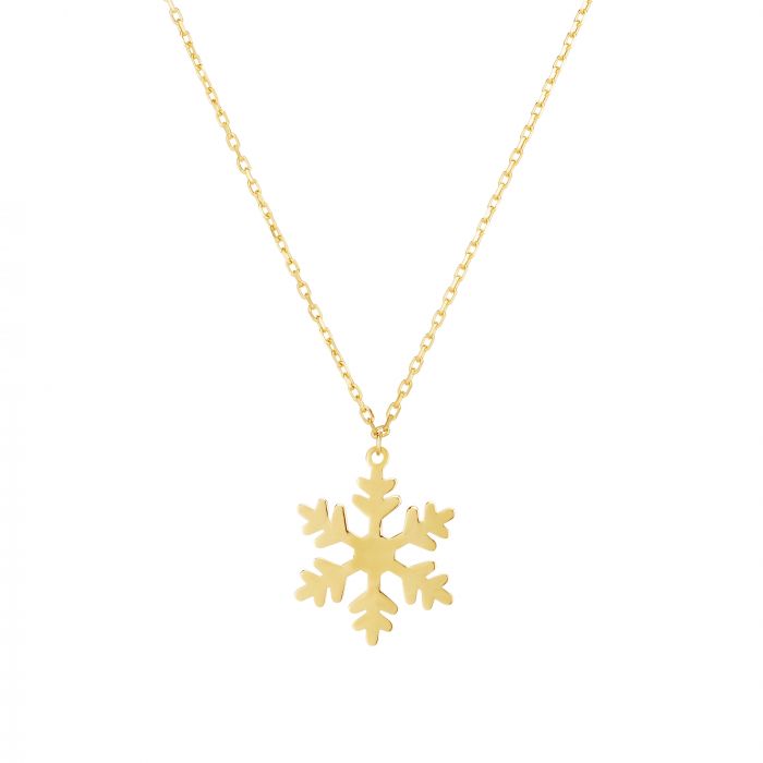 14k gold snowflake necklace