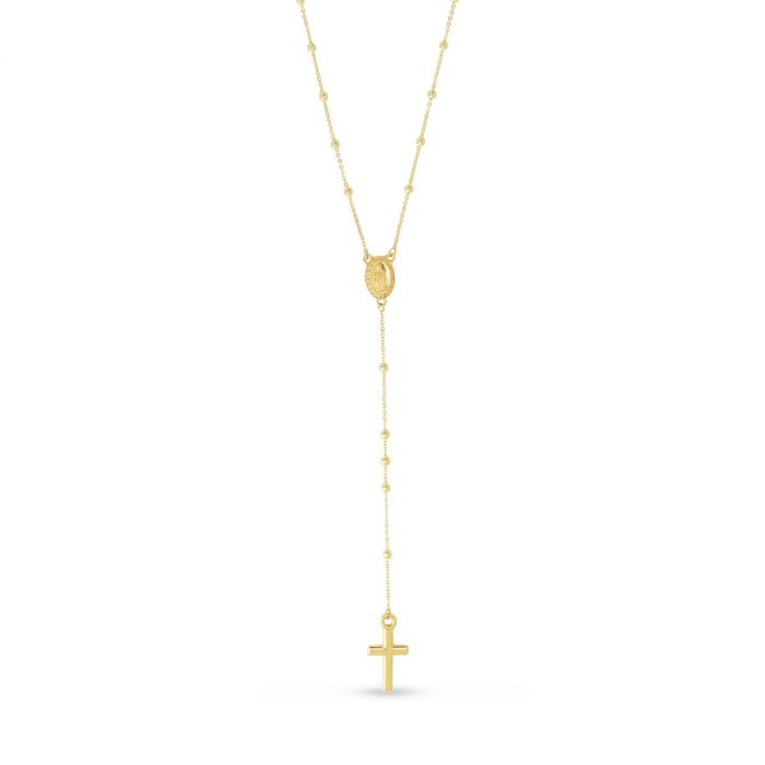 14 karat gold rosary necklace