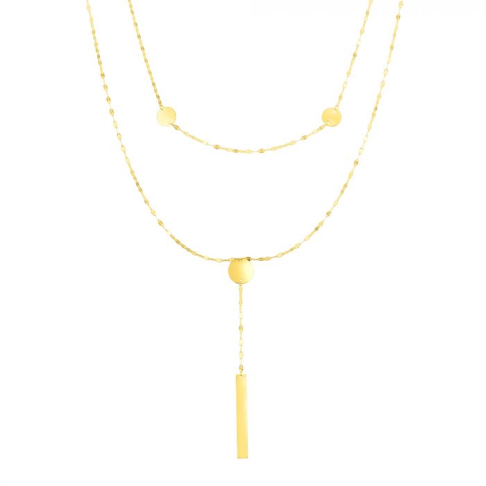 multi strand 14k gold necklace