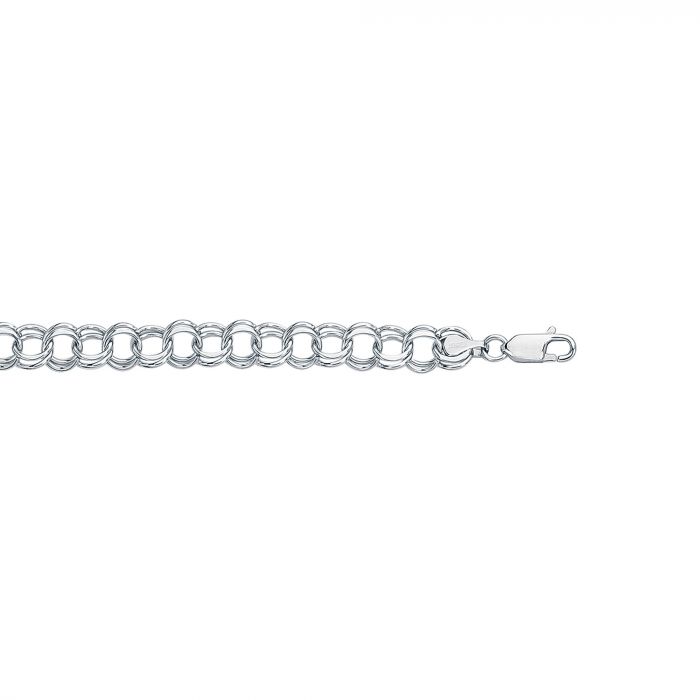 14k double link charm bracelet