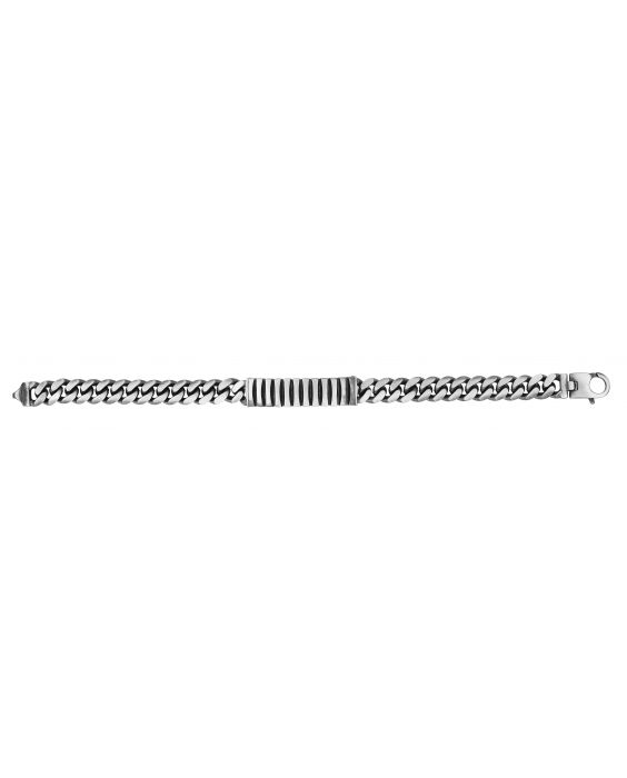 Royal Chain Silver Bar Fringe Choker AGRC13415-18, Graham Jewelers