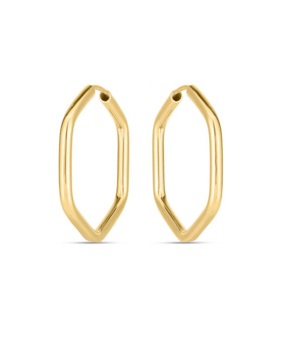 Royal Chain 14K Large 35mm Bamboo Hoops ER14443, Boyd Jewelers