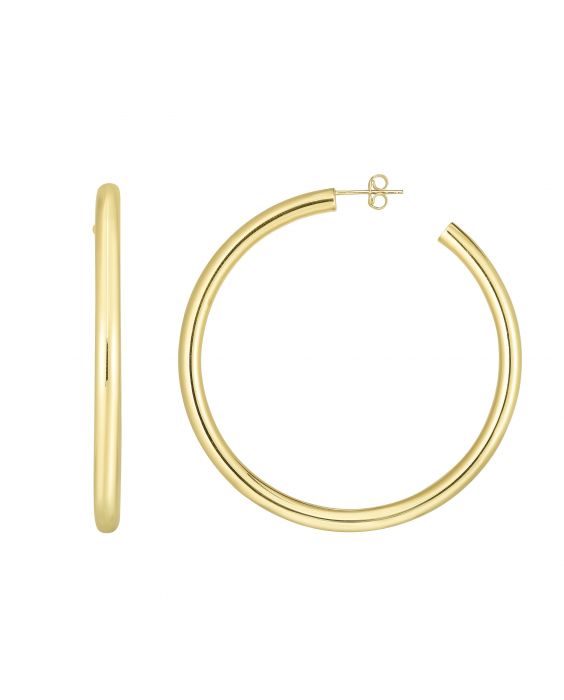 PER10153 14K 4mm C Hoop Earring | Royal Chain Group