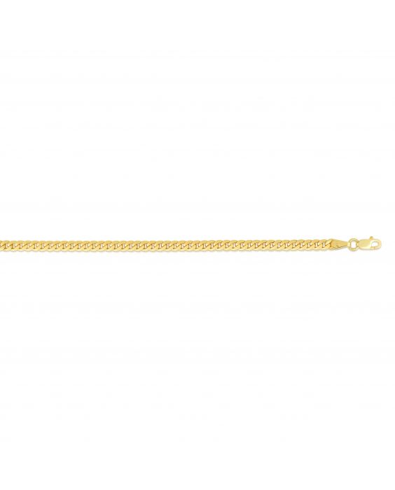 Real 14K Yellow Gold Double Row Rope Chain Bracelet 7 8 3.4mm for Women