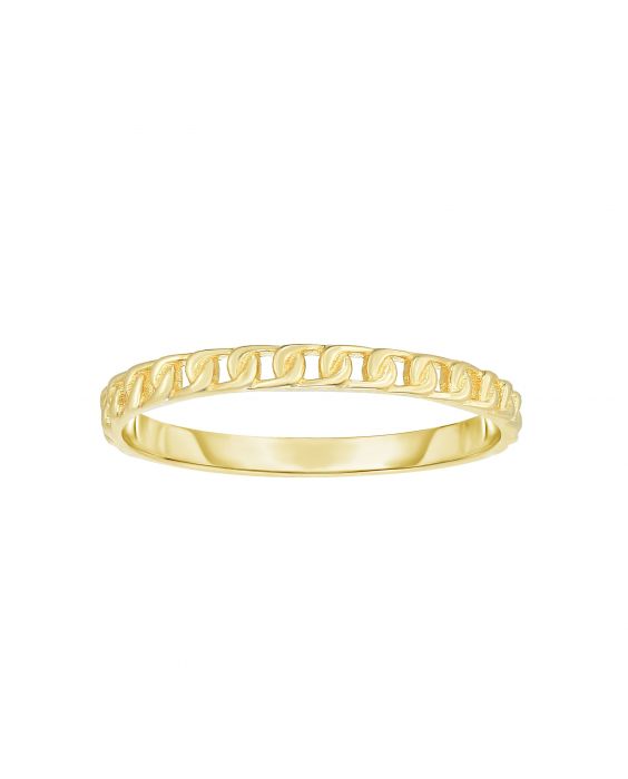 14k Solid Gold Purity Chain Ring – by charlotte