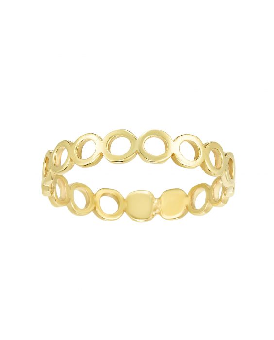 14k Solid Gold Purity Chain Ring – by charlotte