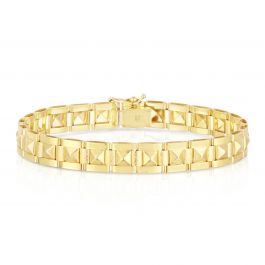 14K Yellow Gold Spike Diamond Bracelet 8.77 Ctw