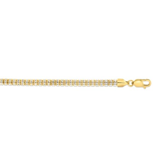 ticed260 14K 4.25mm Two-Tone Fancy Ice Chain | Royal Chain Group